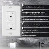 CAB TST15 Lighting Appliances GFCI Decora Receptacle Outlet Self Test Tamper Resistant 15Amp 125Volt NEMA 5 15 PrimeCables