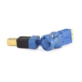 Monoprice Canada Cab 8173 USB 3 0 Adapters USB 3 0 Micro B Male to USB 2 0 B Male Swivel Adapter Gold Plated Monoprice