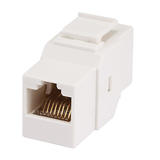 Monoprice Canada Cab 7302 Inline Couplers T Adapters 8P8C RJ45 Cat5e Inline Coupler Type Keystone Jack White Monoprice
