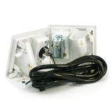 Monoprice Canada Cab 4652 Audio Video Wall Plates Recessed Pro Power Kit w Straight Blade Inlet White Monoprice