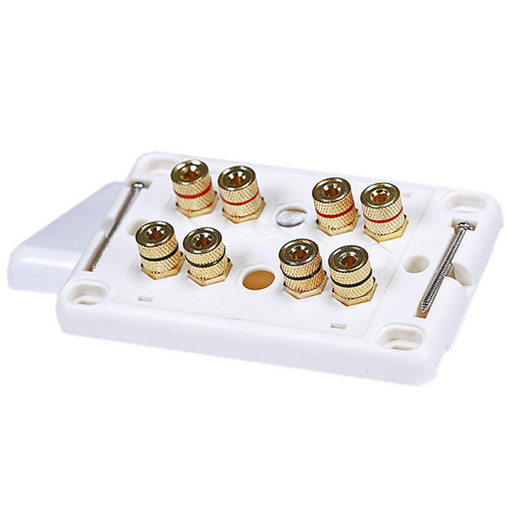 High Quality Banana Binding Post Wall Plate for 4 Speaker Coupler
