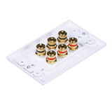 Monoprice Canada Cab 3538 Audio Video Wall Plates High Quality Banana Binding Post Two Piece Inset Wall Plate for 3 Speakers 