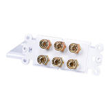 Monoprice Canada Cab 3538 Audio Video Wall Plates High Quality Banana Binding Post Two Piece Inset Wall Plate for 3 Speakers 
