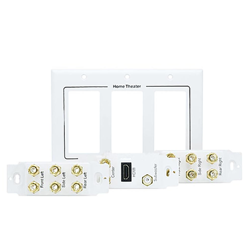 3Gang 7.1 Surround Sound Distribution Wall Plate with HDMI Monoprice®