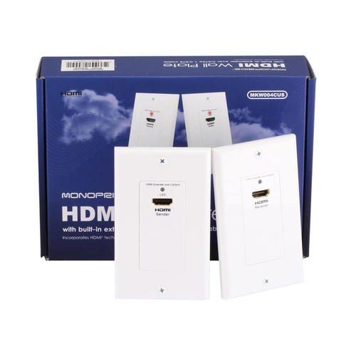 HDMI Over Cat5e / Cat6 Extender Wall Plate (Pair), Single Port (1P