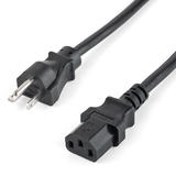 PrimeCables Cab 07859 Power Cables Cords NEMA 6 20P to IEC C13 Power Cable 14AWG SJT 3ft black PrimeCables