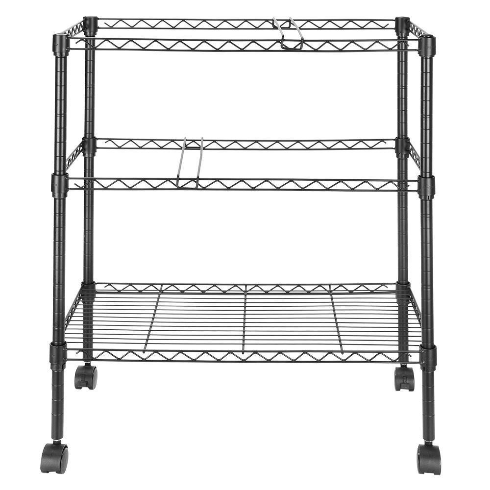 2Tier Mobile File Cart for Letter Size and Legal Size Folder, Sturdy