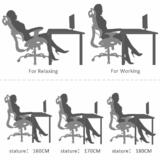 Moustache MOFC HLC 1388F 1K Ergonomics Chair Ergonomic Executive Mesh Office Chair with Adjustable Headrest and Armrest Black