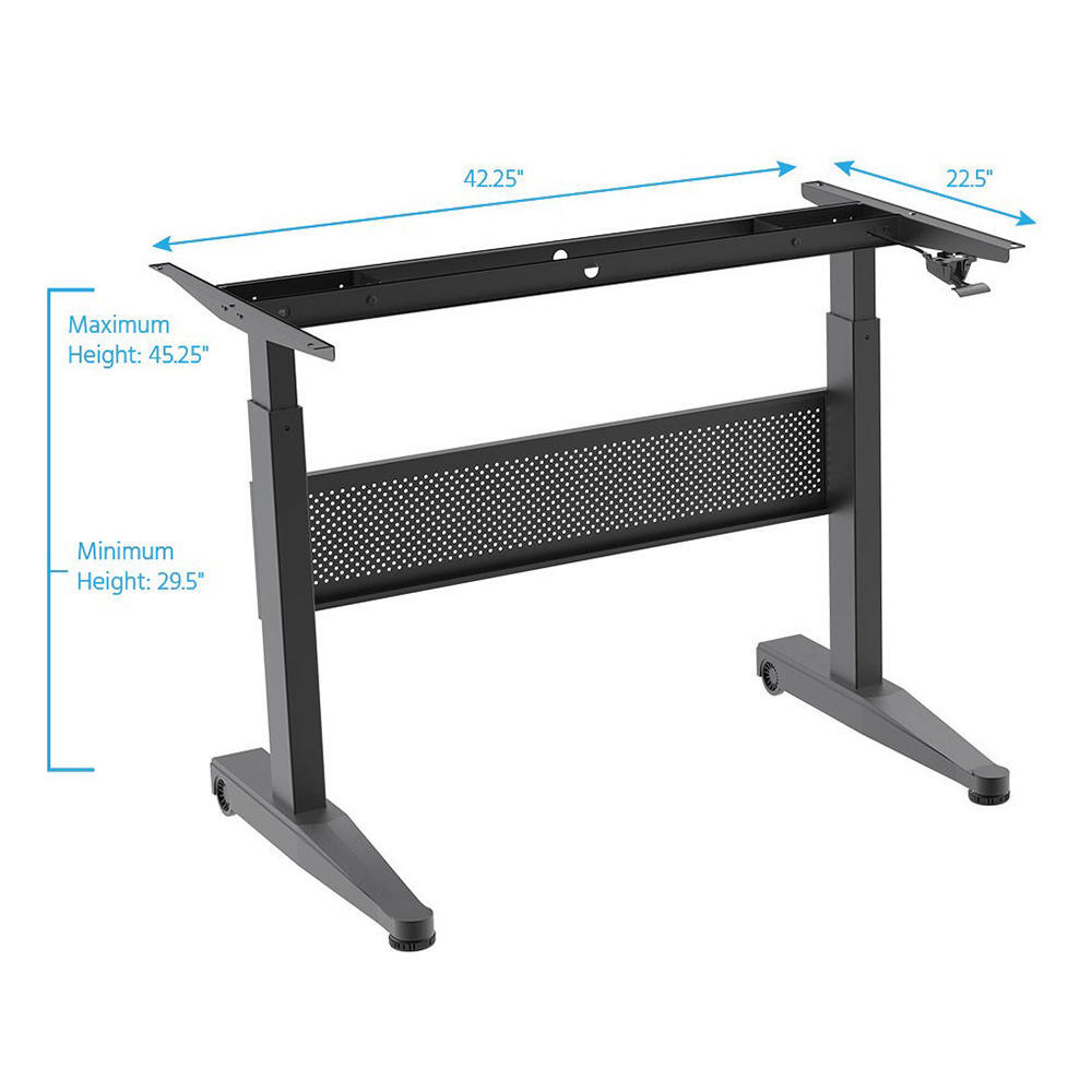 Height Adjustable GasLift SitStand Desk Frame, 4ft Monoprice®