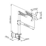 Monoprice Canada Cab 5402 Monitor Desk Mounts 3 Way Adjustable Tilting Desk Mount Bracket for LCD LED Max 33Lbs 13 30inch Bla