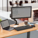 Monoprice Canada Cab 24587 Monitor Desk Mounts Single Monitor Adjustable Gas Spring Desk Mount For Smaller Screens Up to 27 i