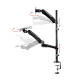 Monoprice Canada Cab 15718 Monitor Desk Mounts Sit Stand Articulating Monitor and Keyboard Workstation