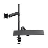 Monoprice Canada Cab 15718 Monitor Desk Mounts Sit Stand Articulating Monitor and Keyboard Workstation