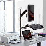 Monoprice Canada Cab 15718 Monitor Desk Mounts Sit Stand Articulating Monitor and Keyboard Workstation