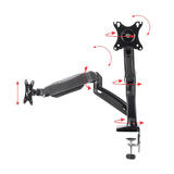 Monoprice Canada Cab 24588 Monitor Desk Mounts Dual Monitor Adjustable Gas Spring Desk Mount For Smaller Screens Up to 27 Mon