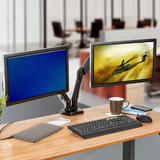 Monoprice Canada Cab 24588 Monitor Desk Mounts Dual Monitor Adjustable Gas Spring Desk Mount For Smaller Screens Up to 27 Mon