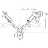 Monoprice Canada Cab 24588 Monitor Desk Mounts Full Motion Dual Monitor Adjustable Gas Spring Desk Mount Monoprice