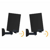 PrimeCables Cab PC 07904 Wall Mount Brackets Speaker Mount Set of 2 Side Clamp with Tilt and Swivel Black PrimeCables