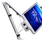 Cab 86744 Tablet Phone Mounts Full Motion Smartphone Tablet Holder Suction cup and Clamp 2 Colors Available Black or White