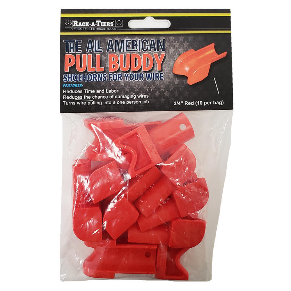 3/4 Inch Conduit Wire Pulling Guides, Red, Pack of 10