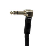 Monoprice Canada Cab 601100 Professional Audio Cables Premier Series 1 4inch TRS or Stereo M M 16AWG Right Angle Cable Gold P