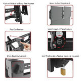 Cab MT 1511 BK TV Wall Mounts Stands Video Wall TV Mount Bracket Fully Adjustable Fits Sizes 45 70 inches