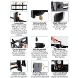 Cab MT 1520 BK TV Wall Mounts Stands Video Wall Portrait TV Mount Bracket Fully Adjustable Fits Sizes 45 70 inches