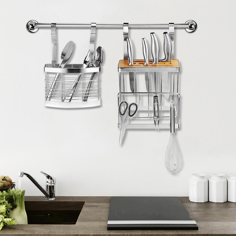 Knife Bar Knife Rack Wall Mount Kitchen Utensil Organizer Holder Stainless Steel Storage Sortwise