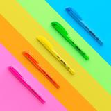 BiC 140 BLP51 AST Highlighters BIC Brite Liner Super bright fluorescent ink Highlighters Chisel tip 5 Pack