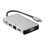 Monoprice Canada Cab 34184 USB Type C Consul Series USB C HDMI Adapter with VGA Gigabit Ethernet 2 Port USB 3 0 Monoprice