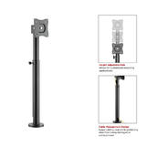 Cab PMM 01L Monitor Desk Mounts Pos Desktop Monitor Pole Mount PrimeCables