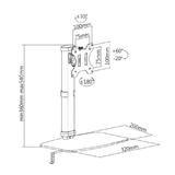 Cab LDT19 T01 Monitor Desk Mounts Single Screen Vertical Lift Monitior Stand 17 27 size