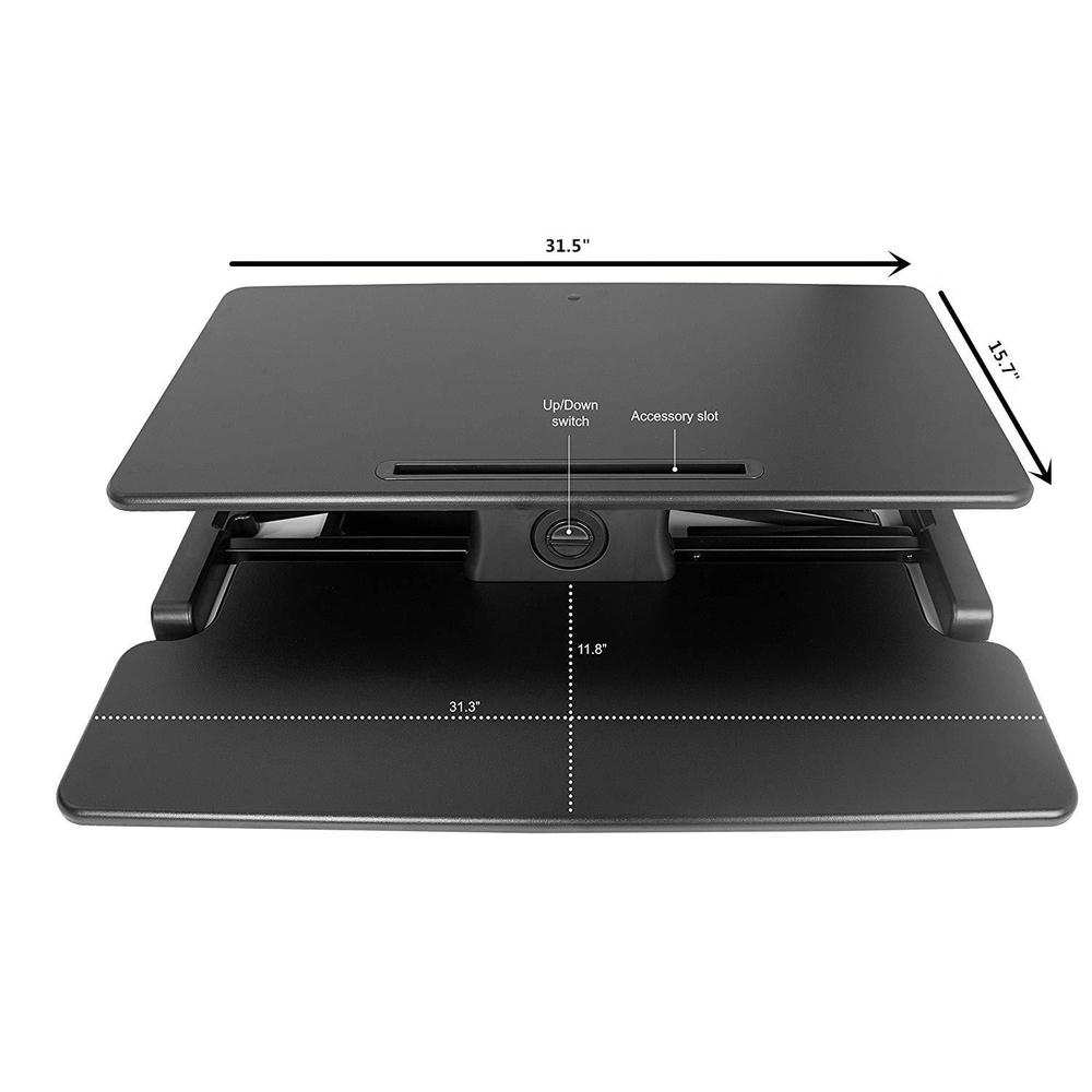 Electric Height Adjustable Sit-Stand Desk Converter PrimeCables® Open Box