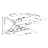 PrimeCables Cab PC07830 OpenBox Monitor Desk Mounts Electric Height Adjustable Sit Stand Desk Converter PrimeCables Open Box