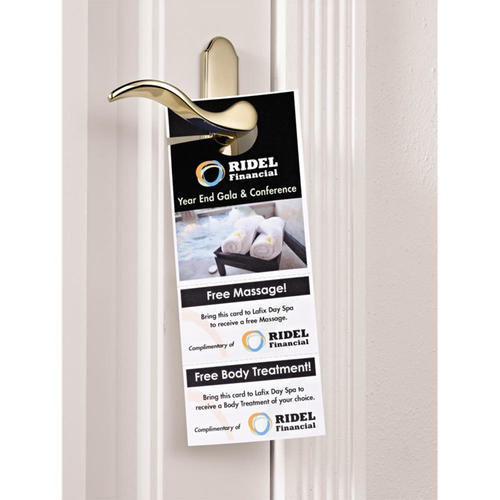 Avery® Door Hanger with TearAway Cards, Matte White, 41/4" x 11", 80
