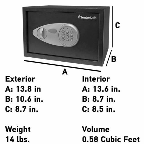SentrySafe X055 Security Safe with Programmable Electronic Lock, 0.5 cu ft