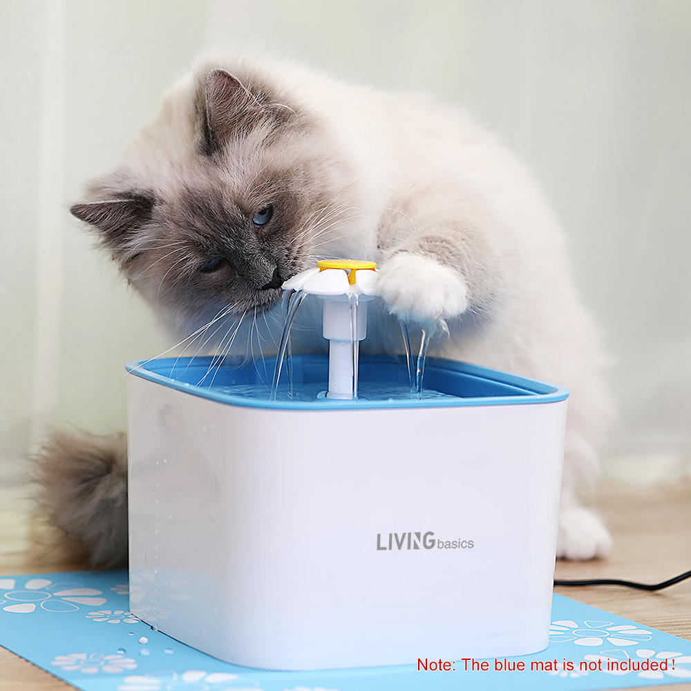 Super Quiet Drinking Water Bowl For Cats Livingbasics 2 5l