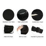 Moustache MO RSF102 BK Chair Accessories Memory Foam Lumbar Support Pillow with Dual Premium Adjustable Straps Black Moustach