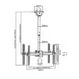 Cab MT 252 BK TV Wall Mounts Stands Dual Swivel Tilt Ceiling Mount Bracket for Flat LCD LEDs Fits Sizes 37 70 inches