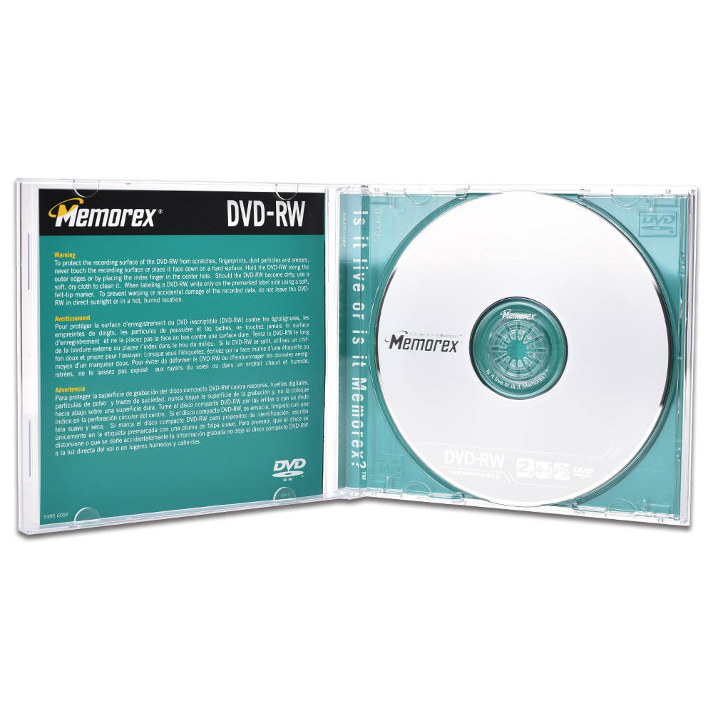 Memorex® DVDRW Disc 4.7GB 120 Minutes with Individual Sealed Jewel