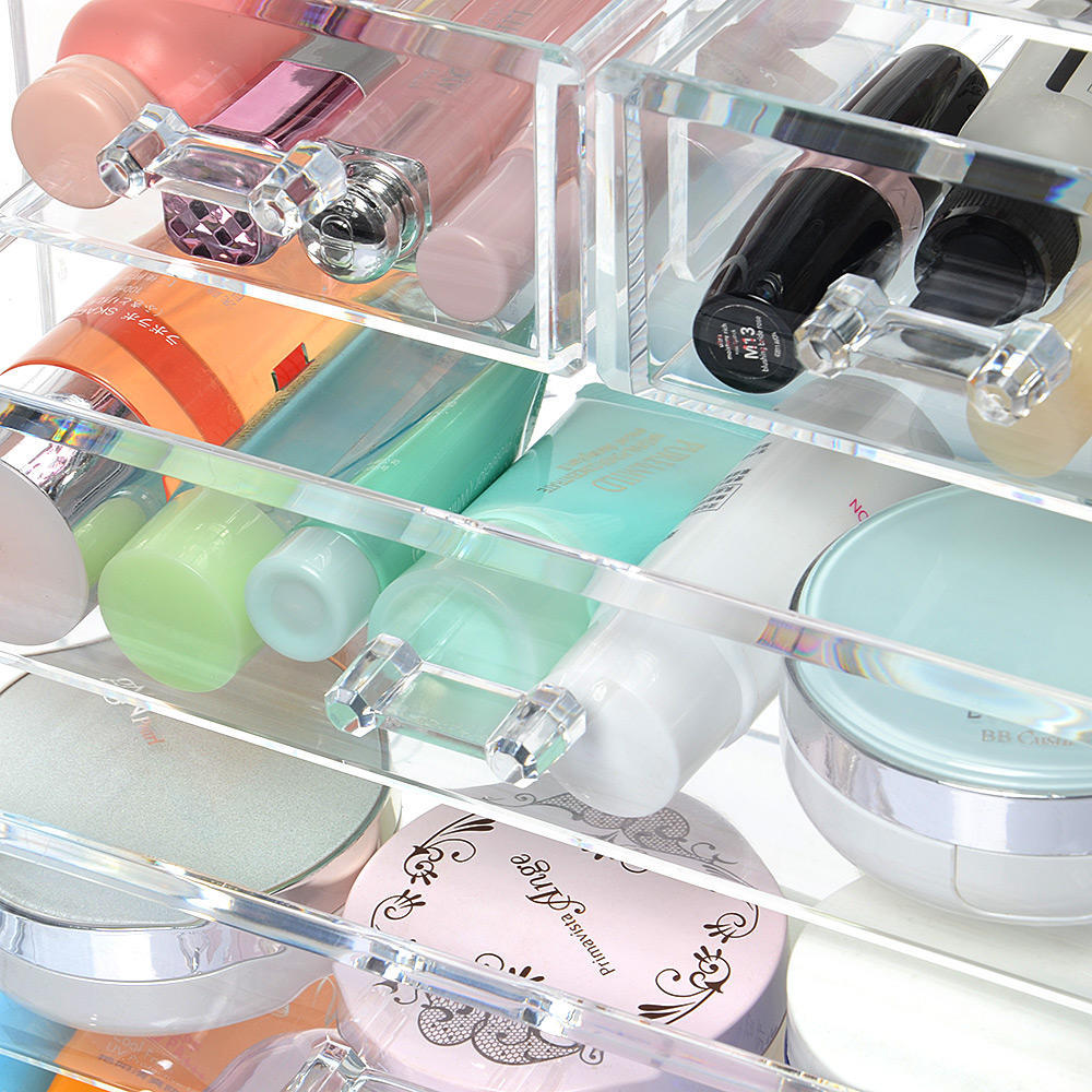 Acrylic Makeup Organizer 7 Drawer Large Compartment Beauty Cosmetic
