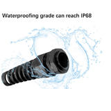 Cab CG M20 SR Electrical Boxes Cable Gland with Strain Relief M20x1 5 Thread Cable OD 10 14mm IP68 Black