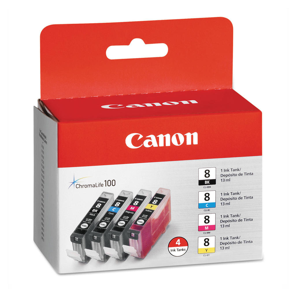 Canon CLI8 Original Ink Cartridge Combo BK/C/M/Y (0620B010)