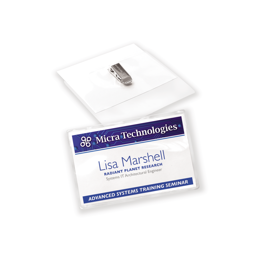 Avery® Identification Badges with Garment Friendly Clip, 25/8" x 31/2