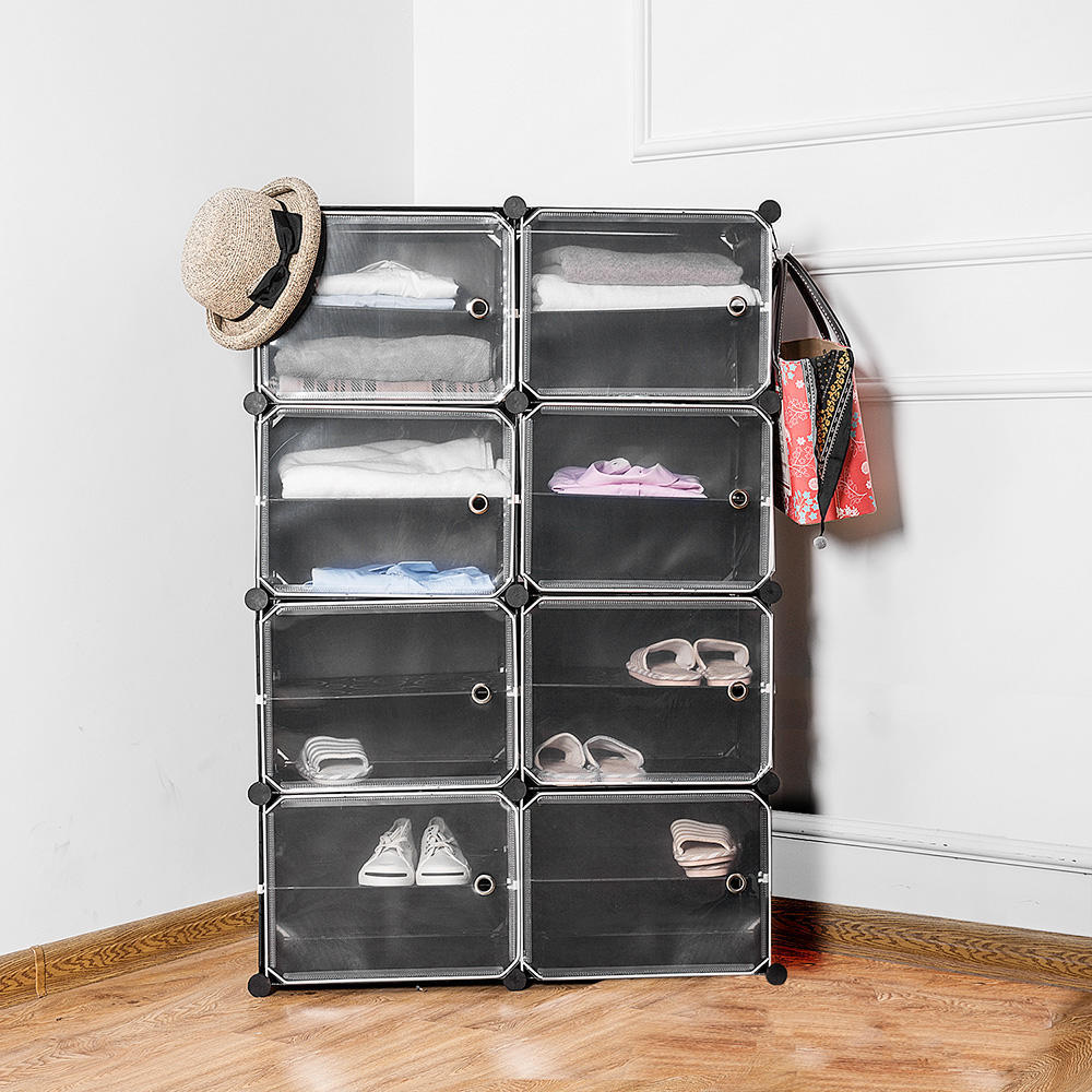 8 Cube Diy Shoe Rack Modular Organizer Plastic Cabinet Sortwise