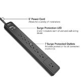 APC Cab PE76 Home Decoration APC by Schneider Electric Essential SurgeArrest PE76 7 Outlets 6 Foot Cord 120V