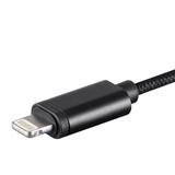 Monoprice Canada Cab 36444 USB Type C Monoprice MFi Certified Lightning to 3 5mm Audio Adapter Nylon Braid Black