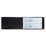 Davisgroup n 792 2UP 01 BK Binders DavisGroup Cheque Binder 2 Up Style 12 x 3 4 x 7 Black