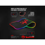 Marvo MARVO MG08 Wrist Rests Mouse Pads Marvo MG08 Size M RGB Backlit Gaming Mouse Pad 350 x 250 mm