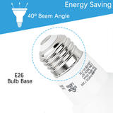 LIVINGbasics LVB P20 40 730 LED Light Bulbs PAR20 Dimmable LED Bulb 7 2W 50W Equivalent E26 3000K 520 Lumens 40 Beam Angle LI